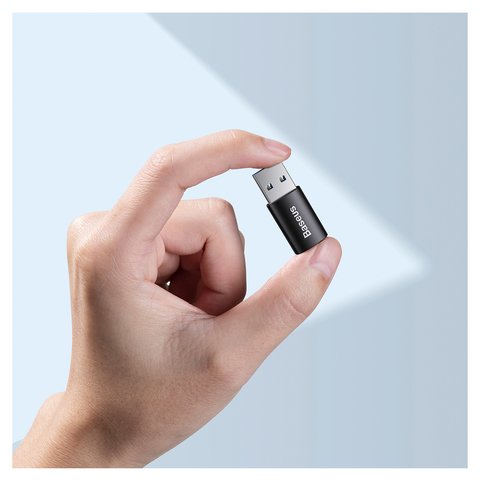 Адаптер Baseus Ingenuity Series, USB тип-C, USB тип-A, чорний, #ZJJQ000101 Прев'ю 1