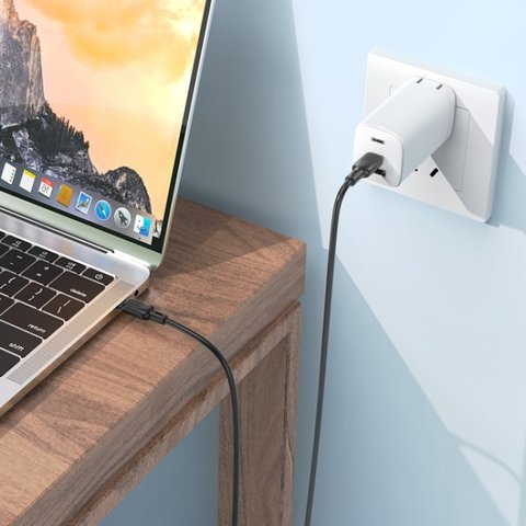 USB кабель Borofone BX113, 2xUSB тип-C, 100 см, 60 Вт, білий, #6941991115462 Прев'ю 3