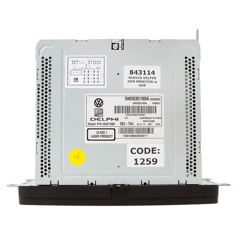 Головное устройство Volkswagen RCD510 Delphi (5ND 035 190A) Превью 3