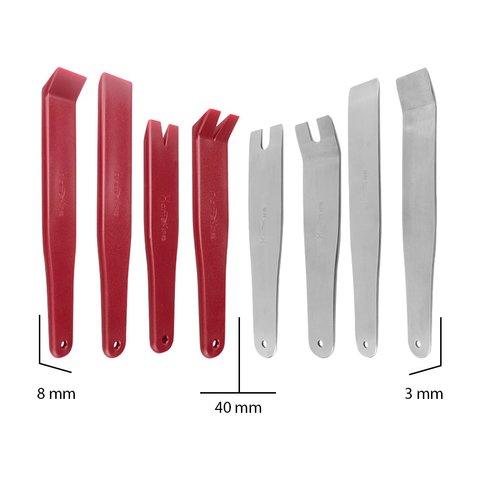 Car Trim and Panel Removal Tools Kit (Polyurethane/Stainless Steel, 8 pcs.) Preview 3