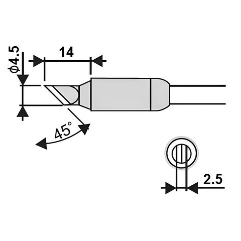 Punta de recambio para cautín Goot RX-85HSRT-4.5K Vista previa  1