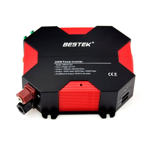 Автомобільний перетворювач напруги 12 В - 220 В/50 Гц (400 Вт) Прев'ю 2