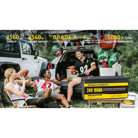 Акумулятор Basen BG24100, LiFePO4, 24 В, 100 Аг, bluetooth Прев'ю 3