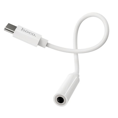 Адаптер Hoco LS30, підтримує функції мікрофона, USB тип-C, TRRS 3.5 мм, білий, #6931474739346 Прев'ю 3