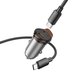 Автомобильное зарядное устройство Hoco NZ16B, черное, Power Delivery (PD), c кабелем USB тип-C к USB тип-C, 45 Вт, 2 порта, 12-24 B, #6942007644792 Превью 1