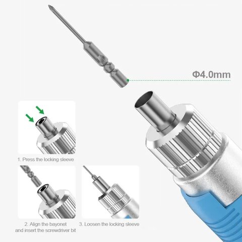 Бездротова електрична викрутка RELIFE E2, з регулюванням обертів, Li-ion 1000mAh, 350/600/850 RPM Прев'ю 4