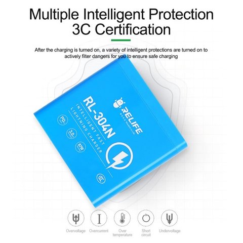 Сетевое зарядное устройство RELIFE RL-304N, 87 Вт, Quick Charge, Power Delivery (PD), 6 портов Превью 5