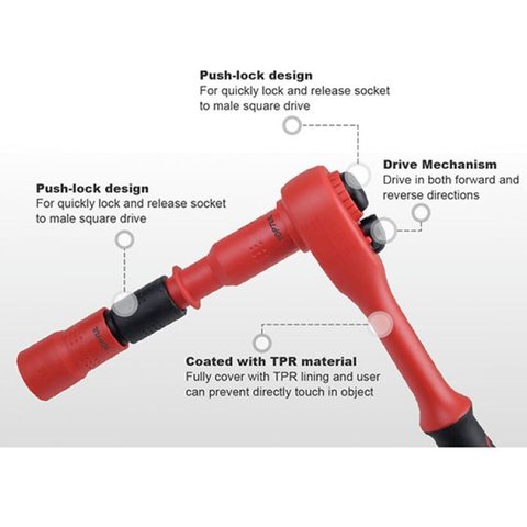 Набор диэлектрического инструмента TOPTUL GZC1609 Превью 1
