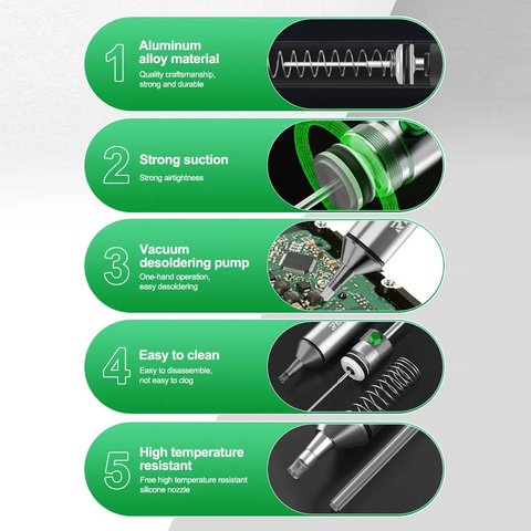 Олововідсмоктувач RELIFE RL-084 Pro, 150 мм Прев'ю 7